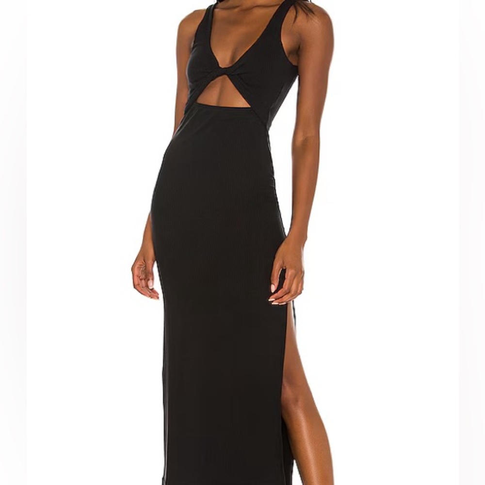 L*Space Nico Black Cutout Maxi Dress